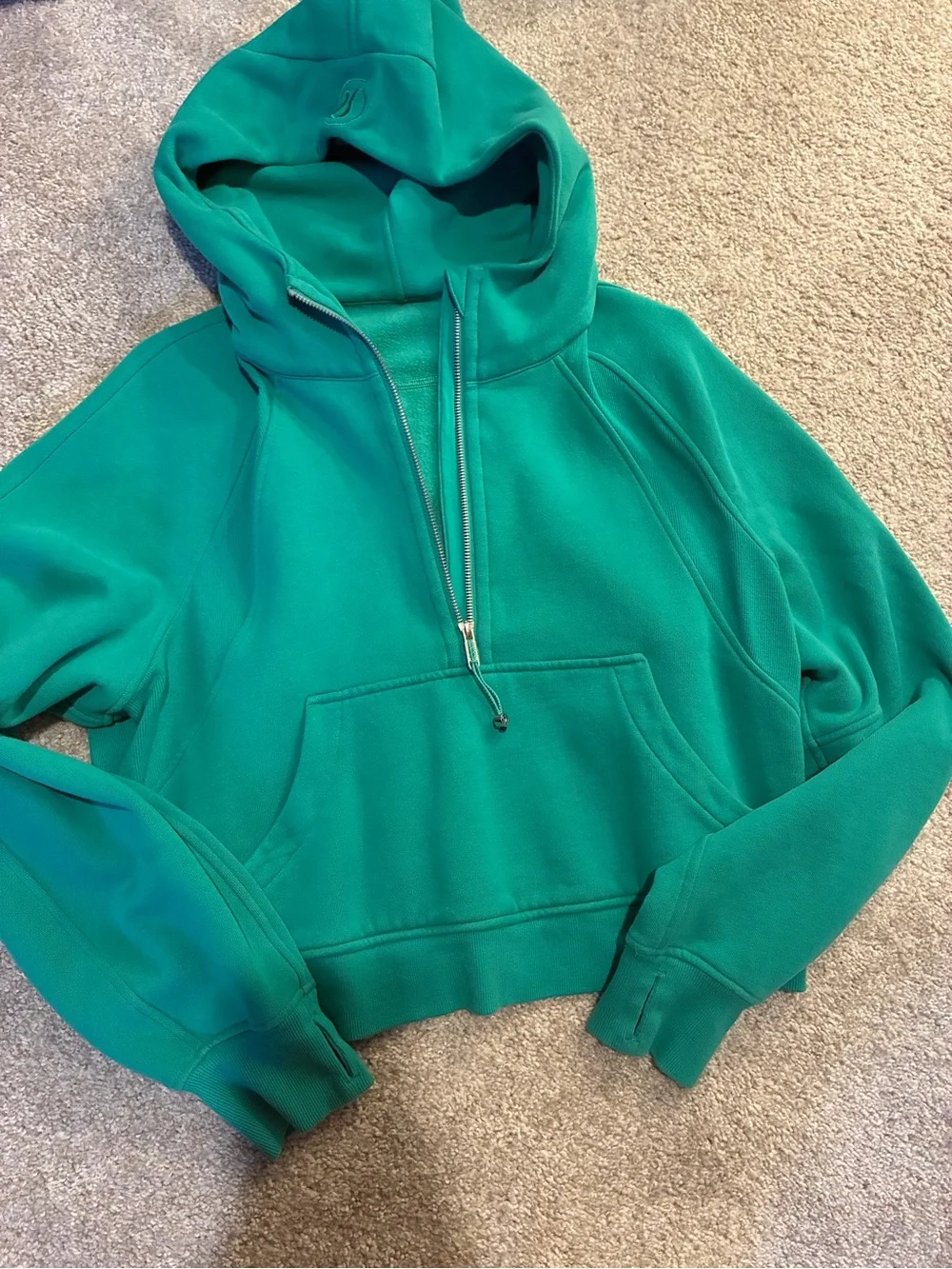 Scuba oversized half zip- Maldives green - M/L